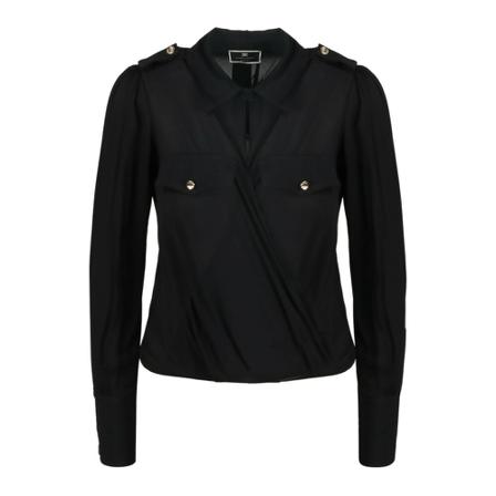 Elisabetta Franchi Bodysuit Shirt Sort, Dame Bluser