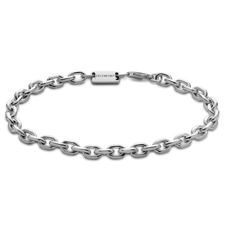 Argentia | 925s | Bracciale a catena a cavo da 6 mm in argento Sterling placcato in rodio per uomini - Bracciali in acciaio