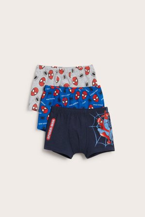Kappahl | Bokserki w Spidermana, 3-pak. Ciemnoniebieski 98/104 | Ciemnoniebieski