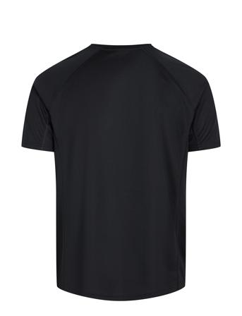 Mens Sports T-Shirt With Chest Print T-shirts Short-sleeved Svart ZEBDIA*Betinget Tilbud