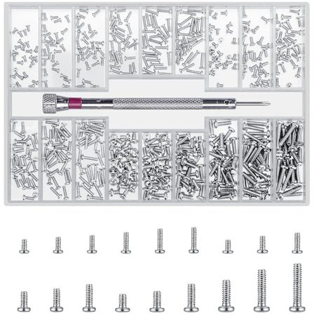 500 stk. Laptop Skruer, M1.2 M1.4 M2 Små Mikro Små Skruer For Elektronikk, Mini Datamaskin Erstatningsskrue For Briller Klokke Ssd M.2 Harddisk