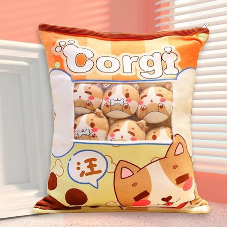 Søt Snackpute Kosedyr Leker, Søte Plysjdukker Pute, Avtakbar Dekorativ Pudding Kitty Dukke Kreative Leker Tenåringsjente Barn Bursdag-4