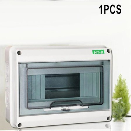 Vedenkestävä sulakeboksi 2-tie Garagen Mini Kuluttajan Yksikkö 40A 30mA RCD + 2 MCB:tä Sulakeboksi Ulkoilma Muovi Jakelulaatikko~0992