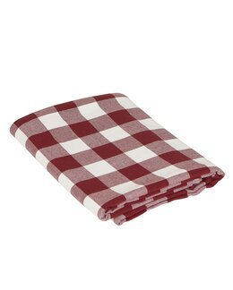 Bordsduk Moa garnfärgad ruta 140x300cm Röd - Kök,Jul - Fondaco