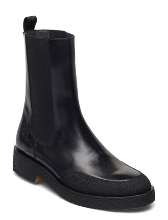 Booties - Flat - With Elastic Shoes Boots Ankle Boots Ankle Boot - Flat Sort ANGULUS