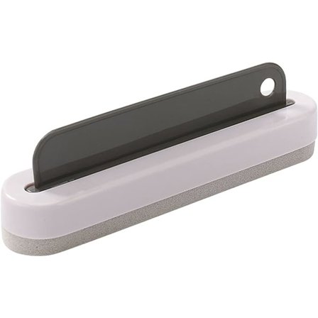 Multifunktionell två-i-ett spegel torkar badrum glasborste badrum diskbänk rengöringsborste torkare duschskrubbborste med långt handtag (A, en storlek