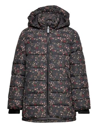 Jacket - Quilt - Long - Aop Black Color Kids