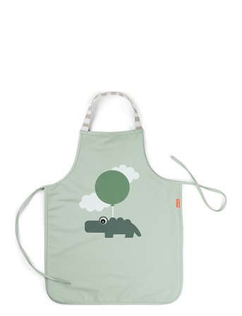 Done by Deer Vandtæt Børneforklæde Happy Clouds Grøn - Green - 48X 38CM