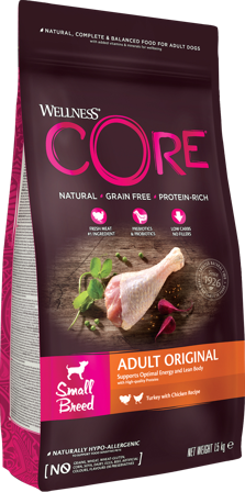 CORE Petfood - Dog Adult Original Small Breed Kylling & Kalkun Tørr 1,5 kg - Hund - Hundefôr & hundemat - Tørrfôr for hund - ZOO.no