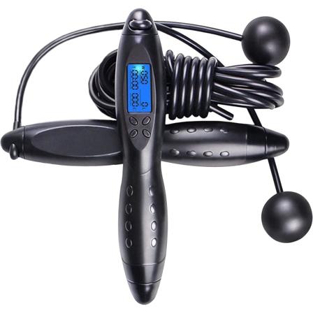 Hyppyköysi laskurilla, treenihyppyköysi teräspallolla