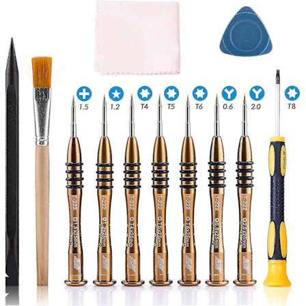 Qiaoyosh Professionell skruvmejsel verktygssats för Macbook med Torx T4 T5 T6 T8 Y 2.0 0.6, för Macbook Air Pro med Retina 11" 13" 15" 17" (alla 