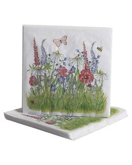 Servietter Sommer 20-pak Hvid