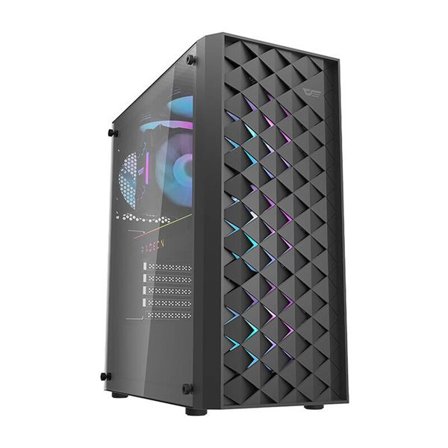 Darkflash DK351 PC-kabinett (svart) + 4 RGB-vifter