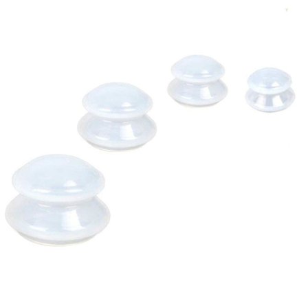 Kopper i silikon for cupping, anti-cellulittkopp, silikon cupping-sett, vakuumkopper for kropp/ansikt, anti-cellulitt vakuumterapi-kopper, hjemme-spa,