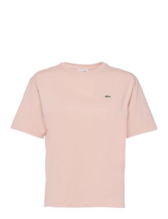 Tee-Shirt&Turtle Ne T-shirts & Tops Short-sleeved Vaaleanpunainen Lacoste