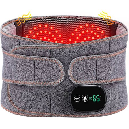 Elektrisk lændestøtte, 5000mAh, 3 hurtige varme- og massagetilstande