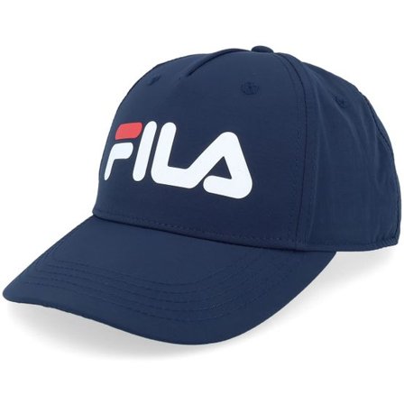 Fila - Blå adjustable Keps - Kids Funza 5 Panel Print Linear Logo Black Iris A-Frame Adjustable @ Hatstore