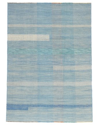 Kilim Modern Rug Modern Dark Teal/Teal (Wool, Afghanistan)