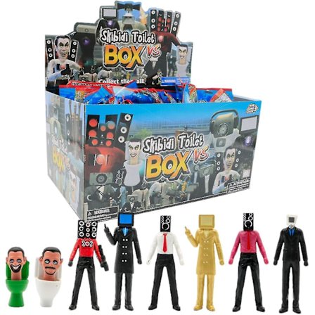 Skibidi Toilets -figuuri Skibidi Toilets -joulukalenteri 2023 Skibidi-malli korteilla 24 kpl Pvc Skibidi -figuuri nukke yllätysboksi