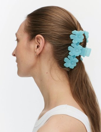 Marimekko Mini Unikko Hair Clip - Blue - ONE SIZE