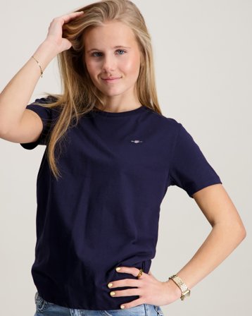 GANT SHIELD SS T-SHIRT Niebieski T-shirty Dziewczyna - Kids Brand Store