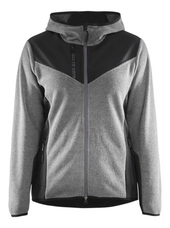 Blåkläder 594125369099M Jakke strikket, dame, gråmelert/svart Str. M, Klær