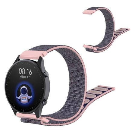Xiaomi Watch Color nylon klockarmband - rosa / blå Rosa