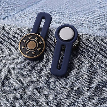 10 stk Bukseknappforlenger Bukse Linning Forlenger Justerbar Midjeforlenger Elastisk Metallknapp