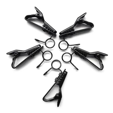 5-pakning Trådløse Mikrofonklips Lavalier Veske Klips Metall Mikrofonklips 5 stk