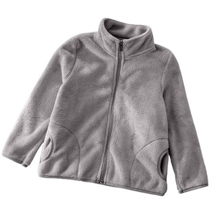 Barnens dubbelsidiga fleecejacka långärmad plysch dragkedja ytterkläder mode lös