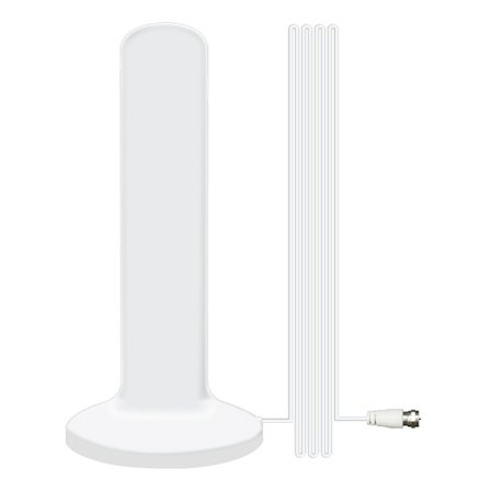 TV-antenn 1080P högupplöst digital TV-signalmottagare med sugbas vit DVB-T2 kompakt rumsantenn