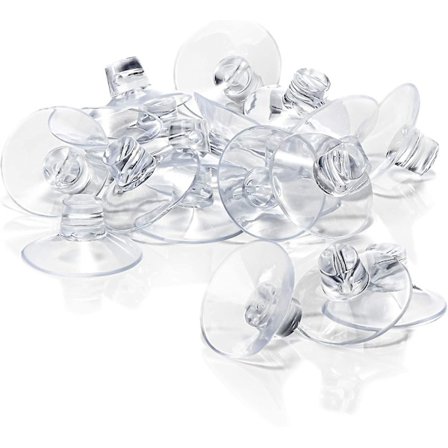 Com-four 20x Sugproppar med Kabelspår för Ljuskedja och Fönsterdekoration - Starka Fönsterknoppar för Fönsterfäste för Jul, Påsk