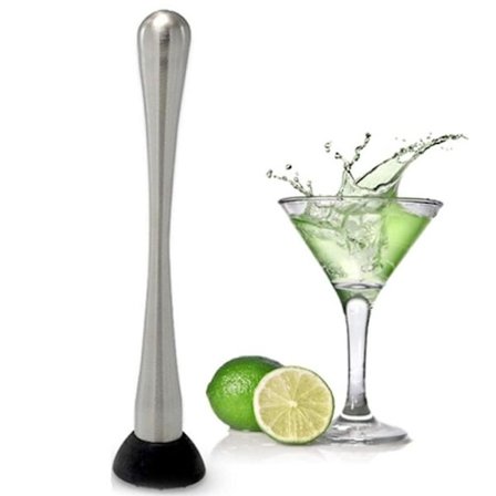 Alsidigt Barværktøjssæt, Mojito Morter Cocktail Muddler med Ergonomisk Design, 304 Rustfrit Stålstang, Ridsfrit Hoved til Frugtblandingyux