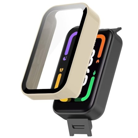 Xiaomi Redmi Smart Band Pro simple cover with tempered glass - Ivory