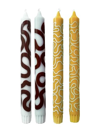 Studio About | Candles, Mint/Ochre | H:24CM