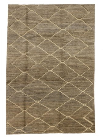 Handknuten Moroccan Berber 196X287 Orientalisk Ullmatta Brun