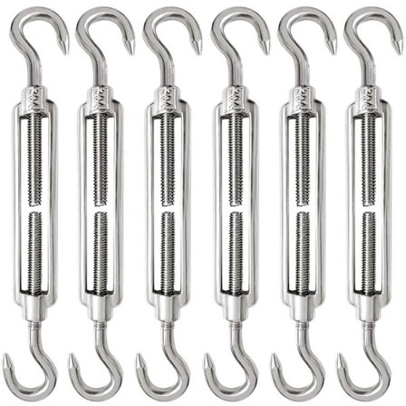 M6 Vaijerikiristin, Ruostumaton teräs 304 Talja, Säädettävä Taljakoukku ja -koukku, Vaijerien kiristämiseen