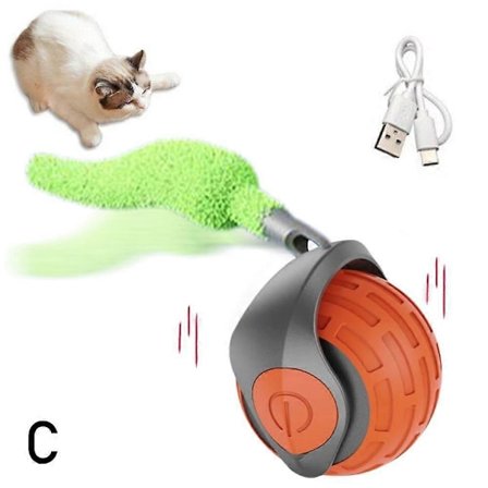 Interaktiv Elektrisk Rullende Bold Træningslegetøj til Kat Hund Kæledyr USB Genopladelig