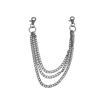 Silverfärgad Byxkedja tre kedjor