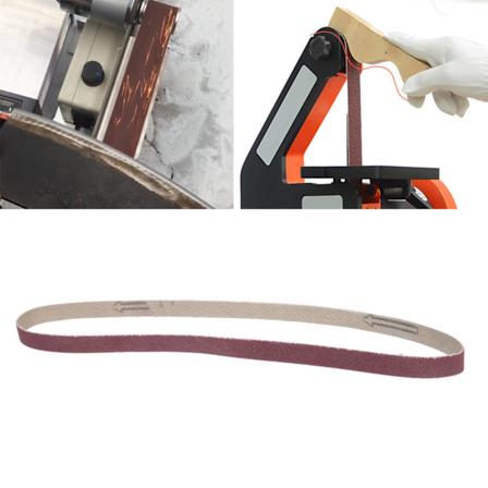 10 stk. Slipeskive Aluminiumoksid Sandpapir Sander Abrasiv Bånd 533 x 9mm (180#)