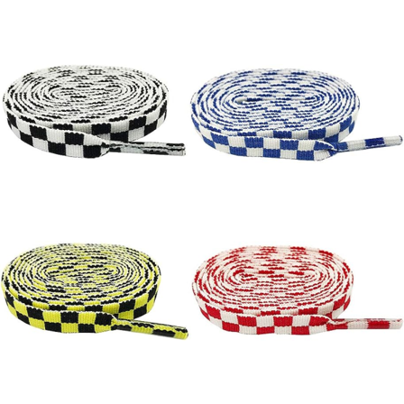 4 Par Mosaic Print Snørebånd (4 Farver), Flade Erstatning Sneakersnørebånd