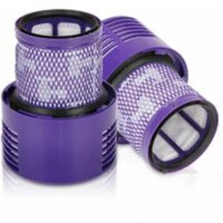2-pack tvättbart och återanvändbart ersättningsfilter för Dyson V10 Cyclone Animal Absolute Motorhead Total Clean Pro Extra sladdlös dammsugare med 