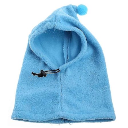 Hund Fleece Vinter Varm Mössa Utomhus Öronskydd Mössa Enfärgad Dragsko Mössa