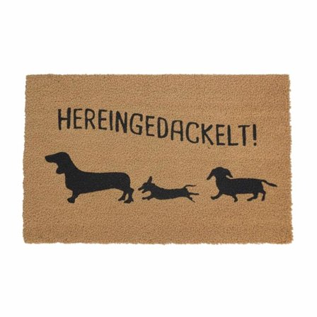 Dörrmatta i kokosfiber med djurmotiv, 80x50 cm, för inomhus-/utomhusbruk