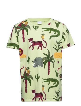 Top Ss Aop Djungle T-shirt Multi/mønstret Lindex