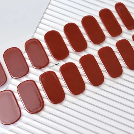 16 Tips Semi-Härdade Gel Nagelstickers Ren Färg UV/LED Lampa Gel Nagellack Wraps Långvarig Full Täckning Gel Sticker Nageldekoration##
