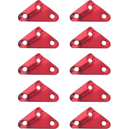 Trekant telt tau feste 10 stk rød aluminiumlegering trekant telt snor justerer vindstopper strammer krok spenne strammer