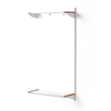 Wandgarderobenschrank JEPPE mit Hutablage, Anbauelement, 1790x900x310 mm, weiß/Eiche
