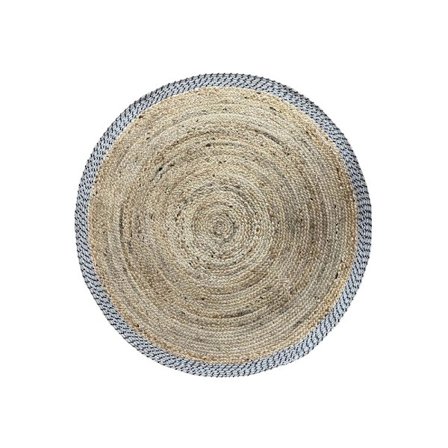 Pyöreä juuttilattiamatto, 120x120cm, luonnonharmaa