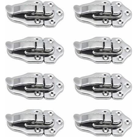 Vippespenn Låser Vippelås Spakspenne for Smykkeskrin Gaveesker Verktøykasse Koffert og Kiste - Sølv